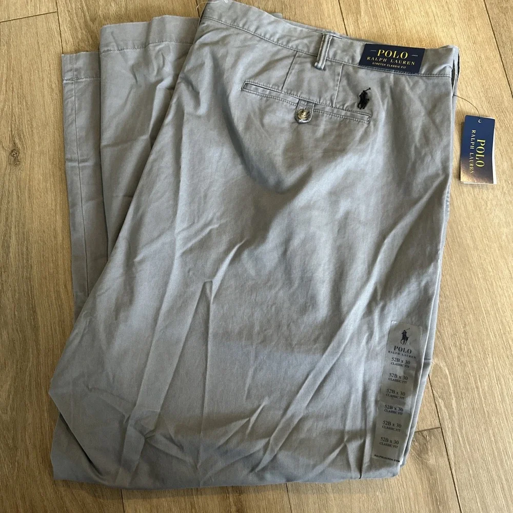 NEW Polo Ralph Lauren Mens 50B X 30 Stretch Cotton Twill Classic Fit Chino Pants
